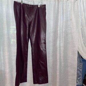 Newport News Maroon Leather Pants Size 14T